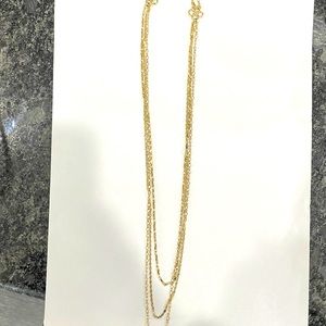 Stella and Dot Long Gold Colored Necklace